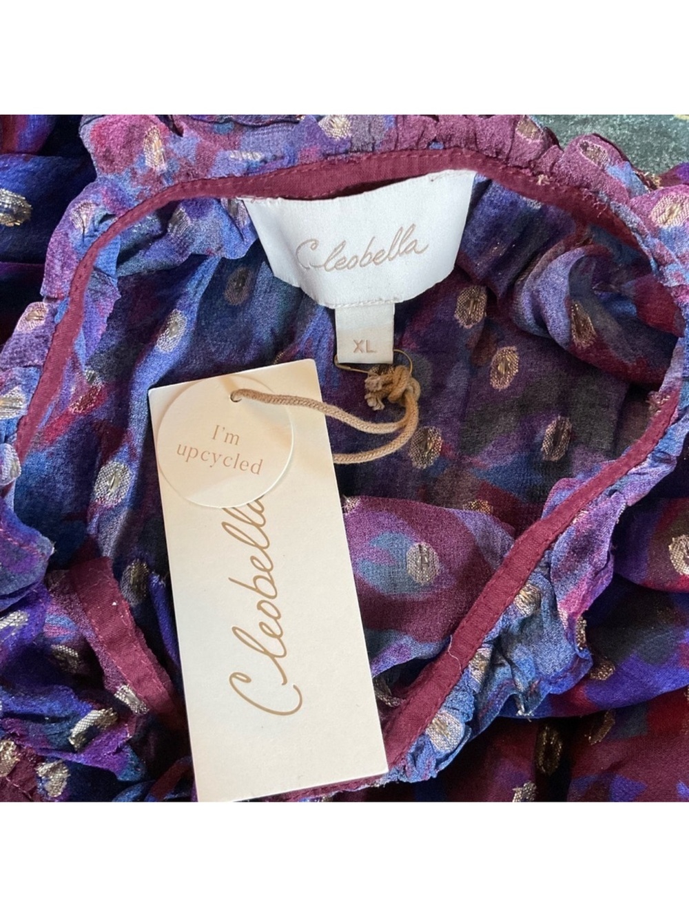 Cleobella Dara Top Purple Blue
Confetti Print Blouse Size XL - Picture 11 of 12